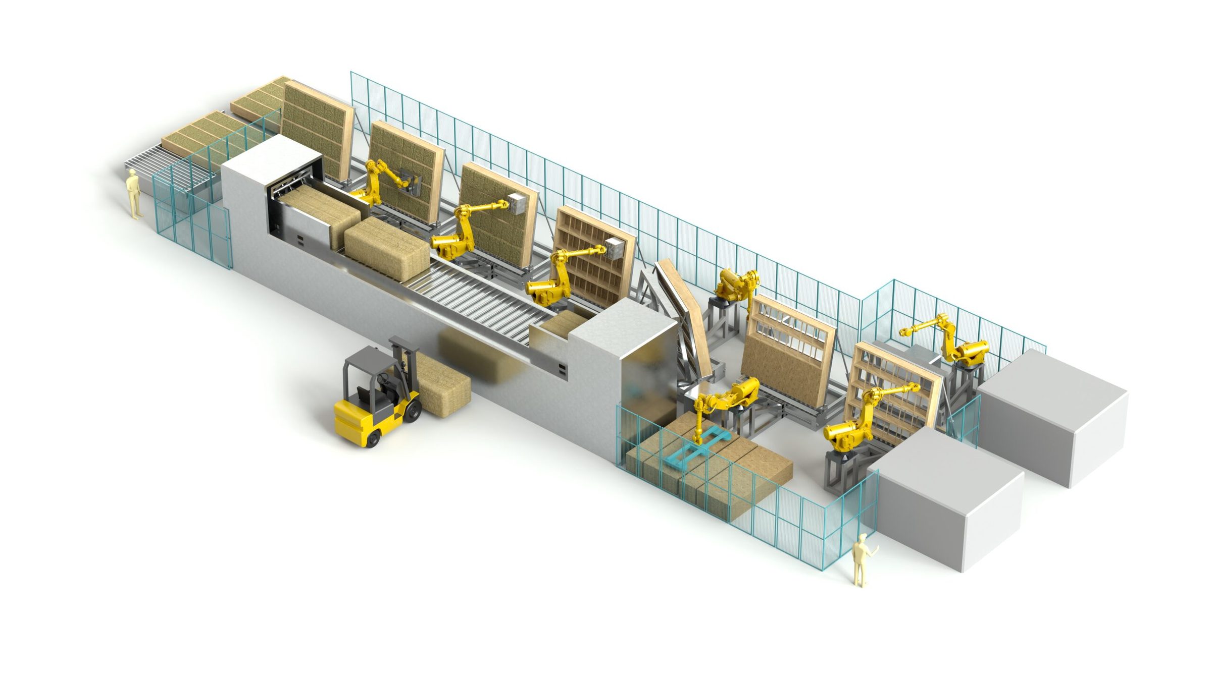Produktionsanlage für die Strohmodule